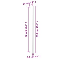 Maniglie per Mobili 5pz Oro 320mm in Acciaio Inox