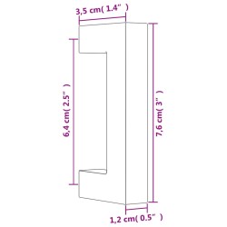 Maniglie per Mobili 10pz Argento 64mm in Acciaio Inox