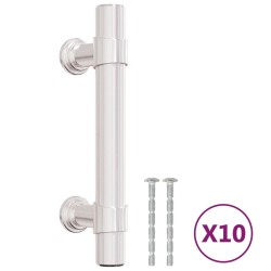 Maniglie per Mobili 10pz Argento 64mm in Acciaio Inox