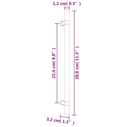 Maniglie per Mobili 5pz Bronzo 224mm in Acciaio Inox