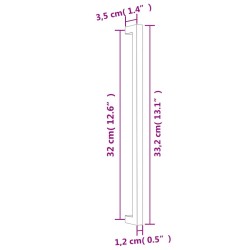 Maniglie per Mobili 5pz Bronzo 320mm in Acciaio Inox