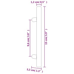 Maniglie per Mobili 20pz Argento 96mm in Acciaio Inox