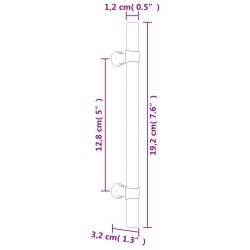 Maniglie per Mobili 20pz Argento 128mm in Acciaio Inox