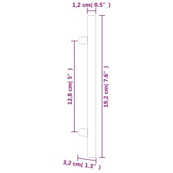 Maniglie per Mobili 20 pz Nere 128 mm in Acciaio Inox