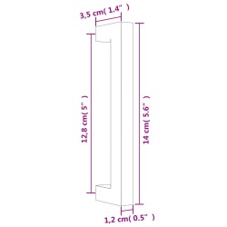 Maniglie per Mobili 20 pz Nere 128 mm in Acciaio Inox