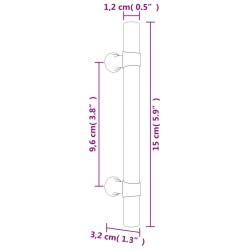 Maniglie per Mobili 20 pz Bronzo 96 mm in Acciaio Inox