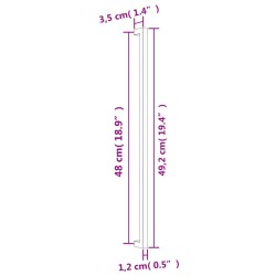 Maniglie per Mobili 20 pz Bronzo 480 mm in Acciaio Inox