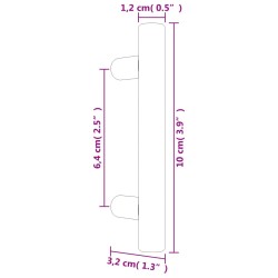 Maniglie per Mobili 20 pz Bronzo 64 mm in Acciaio Inox