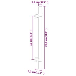 Maniglie per Mobili 20 pz Bronzo 160 mm in Acciaio Inox