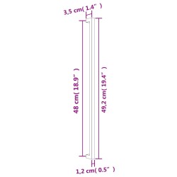 Maniglie per Mobili 20 pz Nere 480 mm in Acciaio Inox