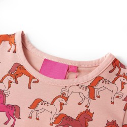 Pigiama per Bambini a Maniche Lunghe Stampa Cavallo Rosa Chiaro 128