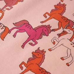 Pigiama per Bambini a Maniche Lunghe Stampa Cavallo Rosa Chiaro 128