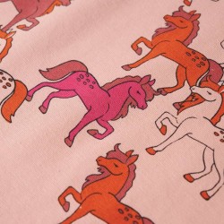 Pigiama per Bambini a Maniche Lunghe Stampa Cavallo Rosa Chiaro 104