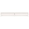 Supporto per Monitor Bianco 100x27x15 cm Legno Massello di Pino