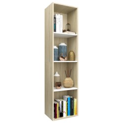 Libreria/Mobile TV Bianco Rovere Sonoma 36x30x143cm Multistrato