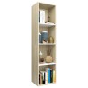 Libreria/Mobile TV Bianco Rovere Sonoma 36x30x143cm Multistrato