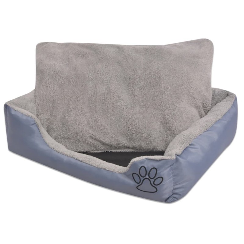 Cuccia per Cani con Cuscino Imbottito Taglia S Grigio