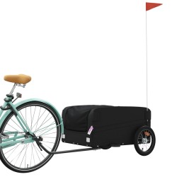 Rimorchio da Bici Nero 45 kg in Ferro