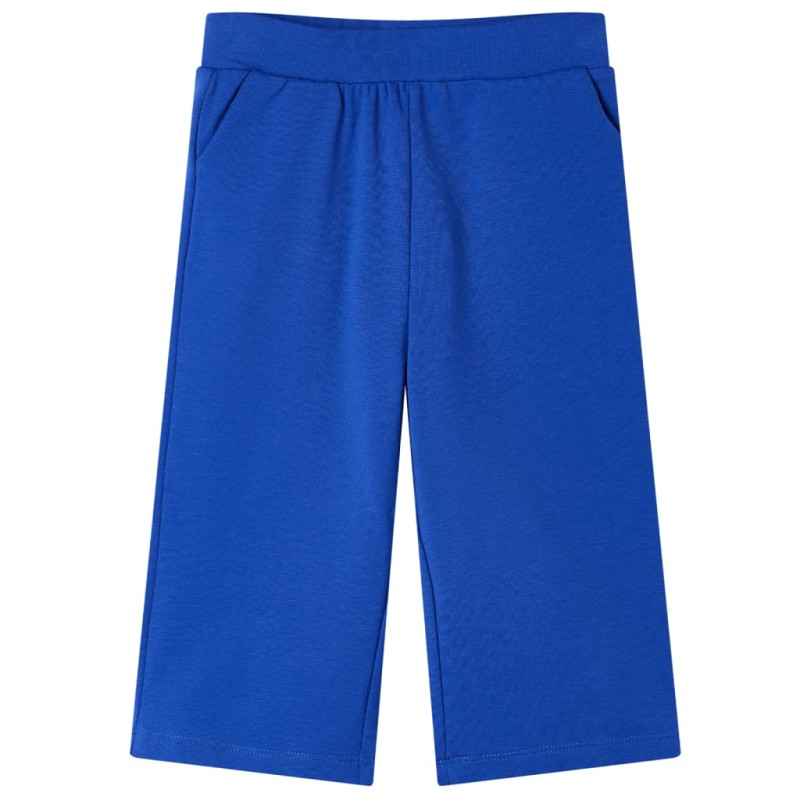 Pantaloni per Bambini a Gamba Larga Blu Cobalto 128