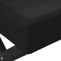 Sgabello Portaoggetti Nero 110x45x49 cm in Velluto