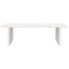 Supporto per Monitor Bianco 50x27x15 cm Legno Massello di Pino