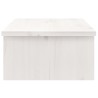 Supporto per Monitor Bianco 50x27x15 cm Legno Massello di Pino