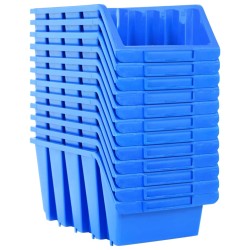 Contenitori Impilabili 14 pz Blu in Plastica