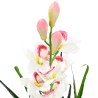 Orchidea Cymbidium Artificiale con Vaso 100 cm Verde