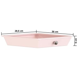 Carrello Portaoggetti con 10 Cassetti Rosa Sfumato in Plastica