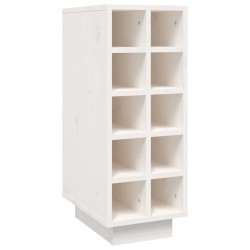    Portabottiglie Bianco 23x34x61 cm in Legno Massello di Pino