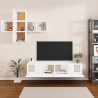 Set di Mobili Porta TV 7 pz Bianco in Legno ingegnerizzato