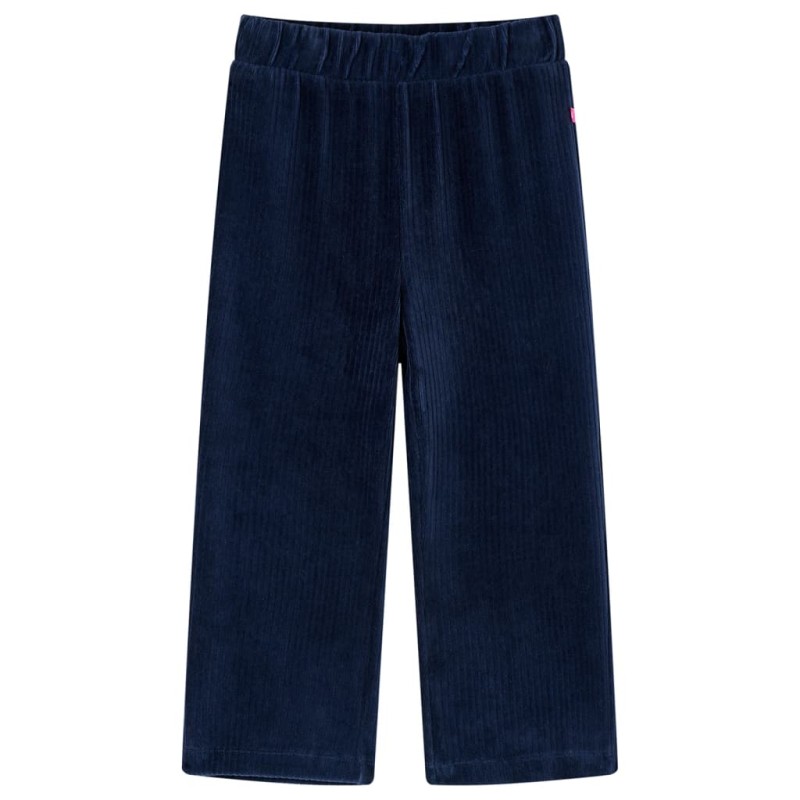 Pantaloni da Bambino in Velluto a Coste Blu Marino 128