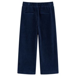 Pantaloni da Bambino in Velluto a Coste Blu Marino 128