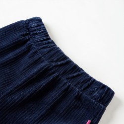 Pantaloni da Bambino in Velluto a Coste Blu Marino 128