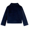 Cappotto per Bambini in Pelliccia Sintetica Blu Marino 128