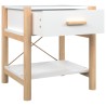    Tavolino da Letto Bianco 42x38x45 cm in Legno ingegnerizzato