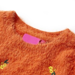 Maglione per Bambini Lavorato a Mano Arancione Bruciato 92