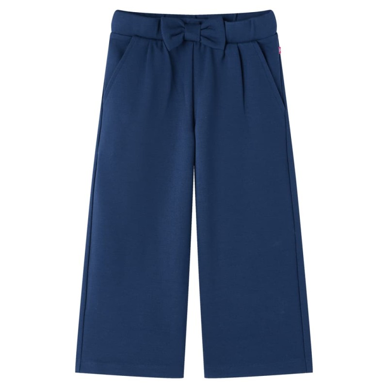 Pantaloni per Bambini a Gamba Larga Blu Marino 128