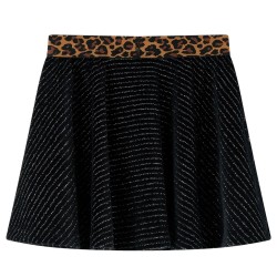 Gonna da Bambina con Vita Leopardata Nera 92