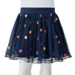 Gonna da Bambina in Tulle a Pois Blu Marino 116