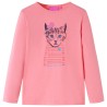 Maglietta da Bambina a Maniche Lunghe Gatto Rosa 92