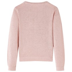 Cardigan da Bambina Lavorato a Maglia Rosa Tenue 140