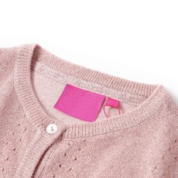 Cardigan da Bambina Lavorato a Maglia Rosa Tenue 140