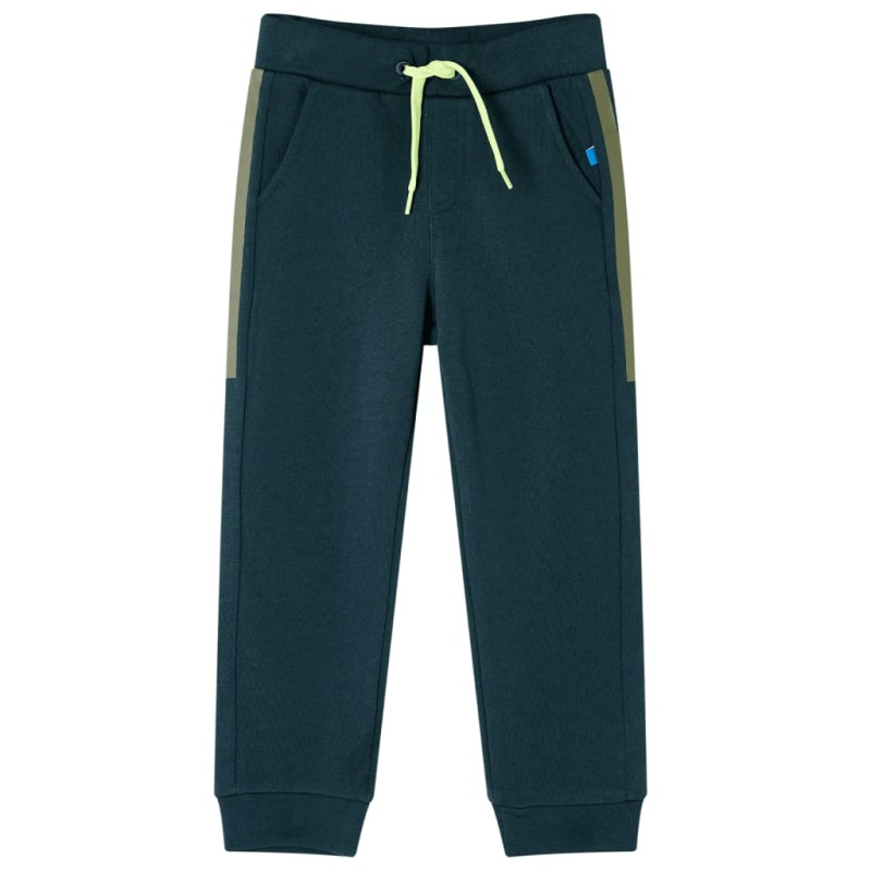 Pantaloni Tuta per Bambini con Coulisse Verde Muschio 128