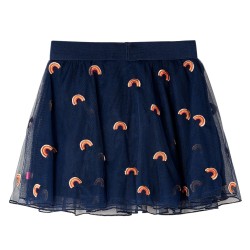 Gonna da Bambina con Tulle Blu Marino 140