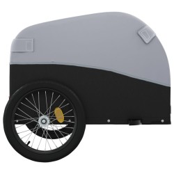 vidaXL Rimorchio da Bici Nero e Grigio 30 kg in Ferro