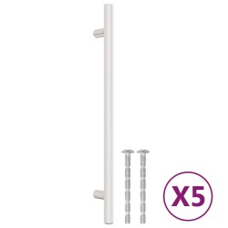 vidaXL Maniglie per Mobili 5pz Argento 192mm in Acciaio Inox