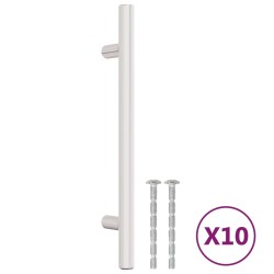 vidaXL Maniglie per Mobili 10pz Argento 128mm in Acciaio Inox