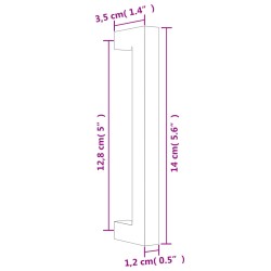 vidaXL Maniglie per Mobili 10pz Oro 128mm in Acciaio Inox