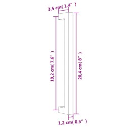 vidaXL Maniglie per Mobili 5pz Argento 192mm in Acciaio Inox